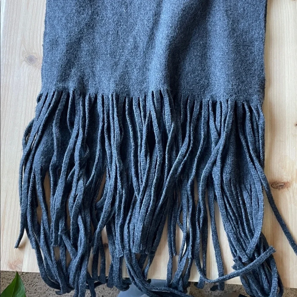 Boho Urban Gray Fringe Scarf